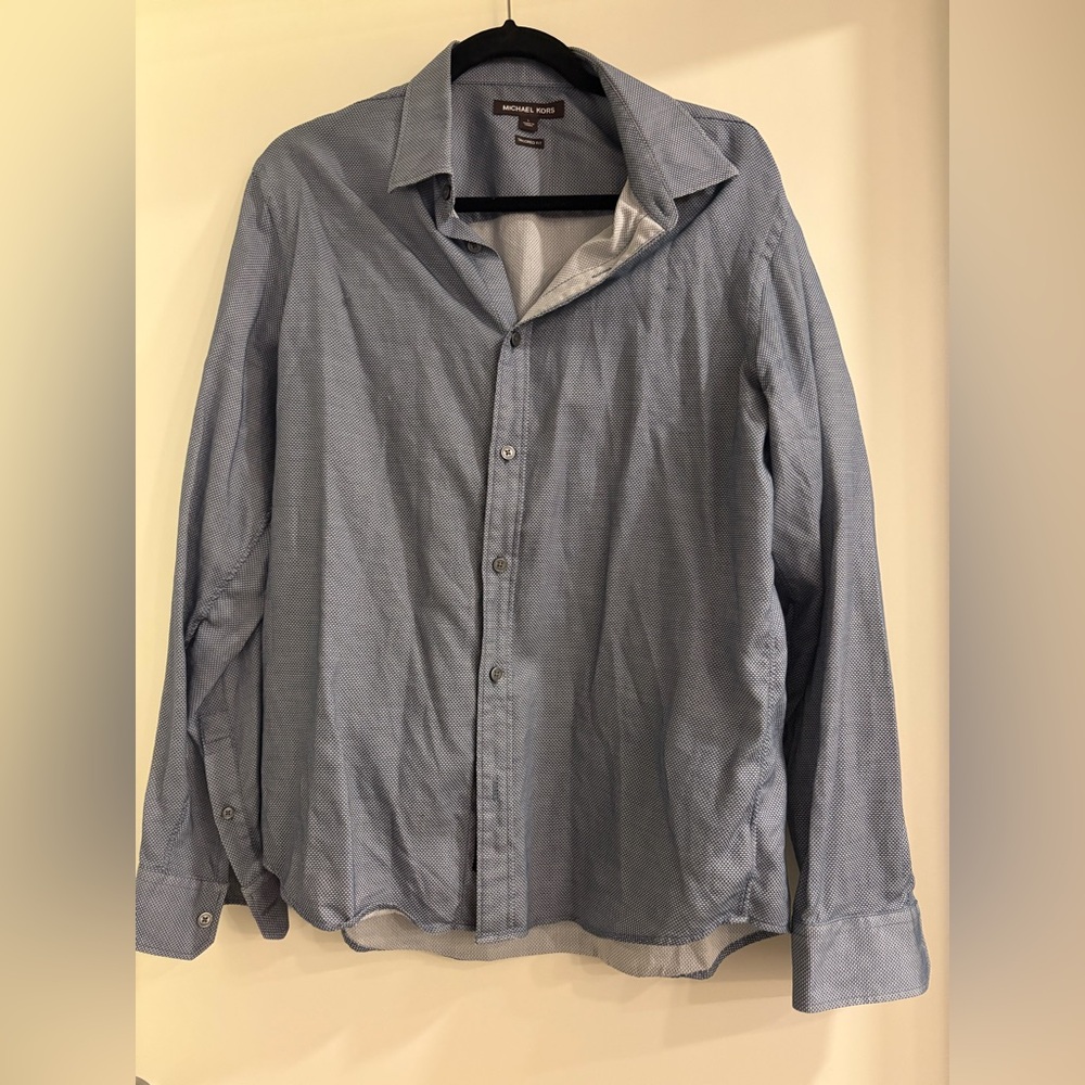 Michael Kors Navy Patterned Shirt
